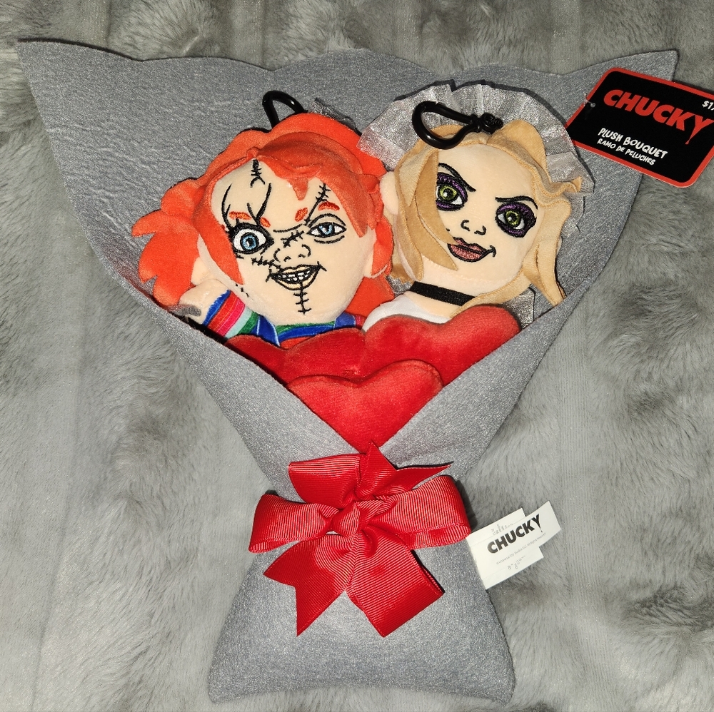 Chucky & Tiffany Valentine's Day Horror Plush Bouquet NEW